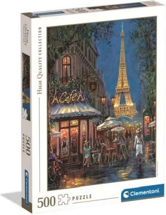 Puzzle Clementoni Noc v kavárně u Eiffelovy věže, 500 dílků