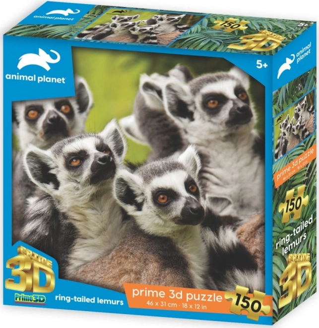Puzzle 3D lemur – 150 dílků