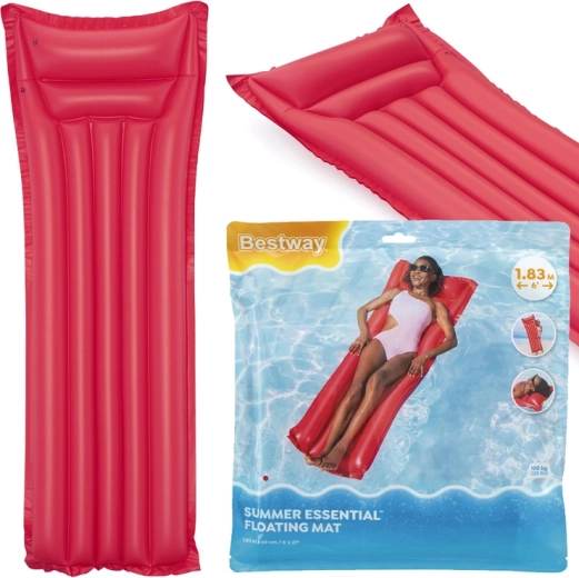 Nafukovací lehátko BESTWAY, červené 183 × 69 cm
