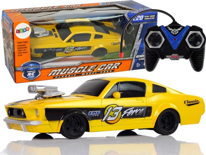 Rc sportovní auto 1:20 žluté s dálkovým ovládáním