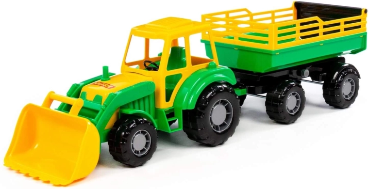 Traktor Altaj s nakladačem a přívěsem - 1 kus