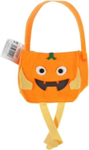 Halloweenský filcový košíček dýně