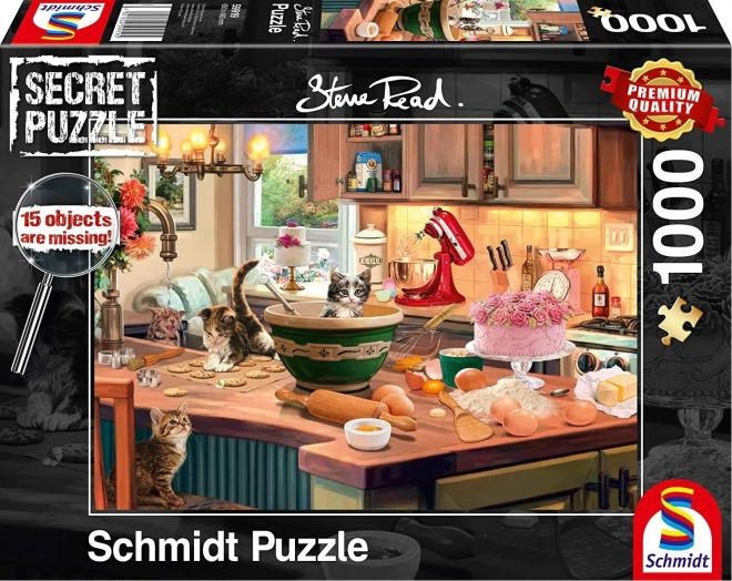 Schmidt secret puzzle na kuchyňském stole 1000 dílků