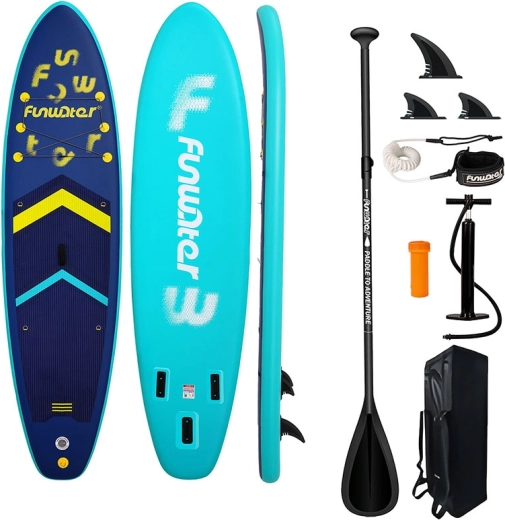 FunWater nafukovací paddleboard SUP, 350 × 86 × 15 cm, námořnická modrá