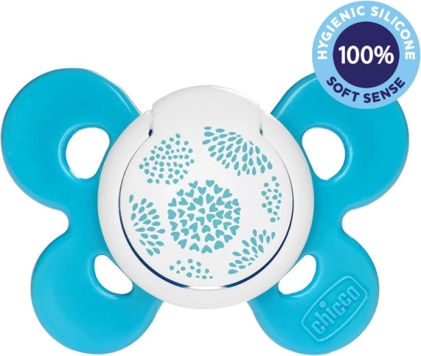 Chicco dudlík Physio Comfort silikonový 6–16 měsíců, kluk – tečky (1 ks)