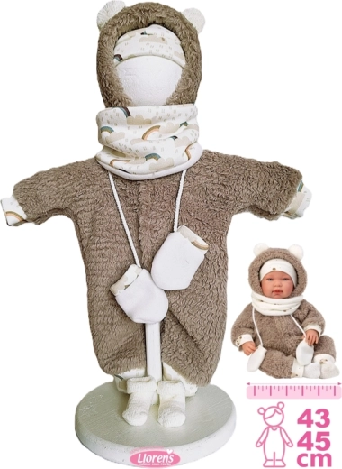 Llorens obleček pro panenku New Born 43–45 cm, 5dílná sada