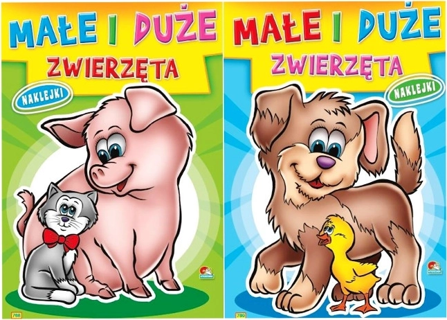 Omalovánka Malá a velká zvířata s nálepkami a říkankami