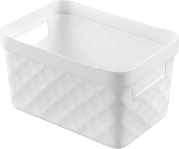 Plastový úložný košík HEIDRUN 18 × 27 × 14 cm – mix barev