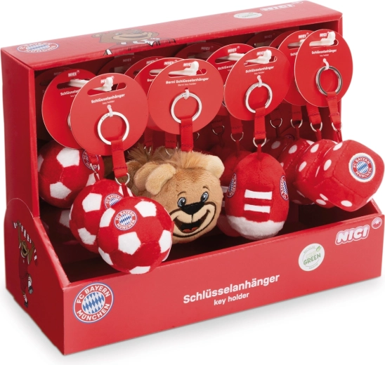 NICI plyšová klíčenka FC Bayern München 7 cm
