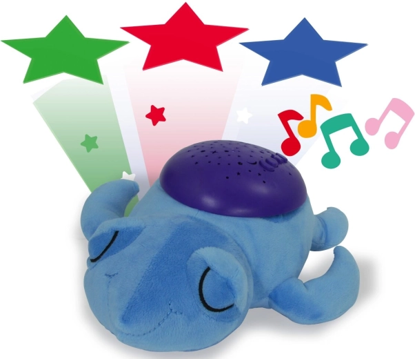 Jamara LED noční lampička s projektorem a melodiemi dreamy turtle, modrá - 1 kus