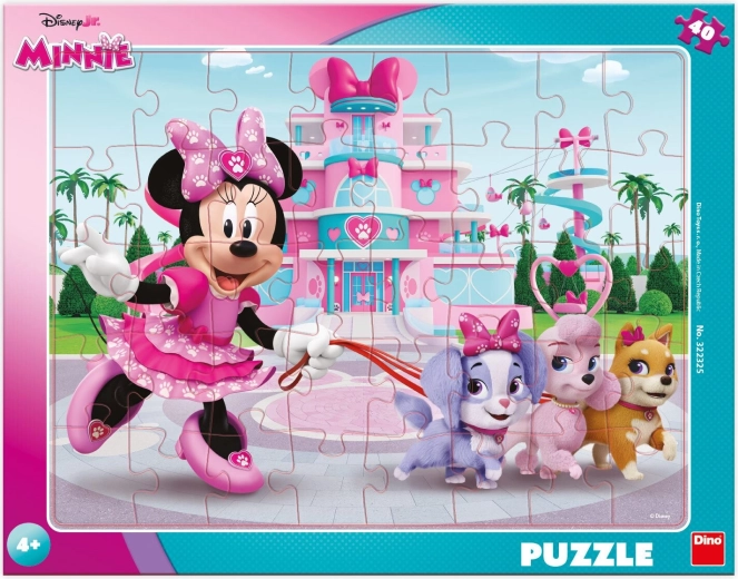 Puzzle Minnie s pejsky 40 dílků DINO
