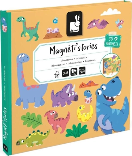 Janod magnetická kniha Dinosauři
