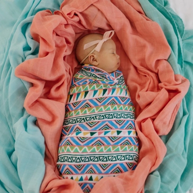 Tommy Lise mušelínová plena z biobavlny Ethnic Festive 120 × 120 cm