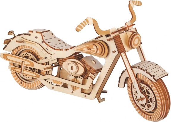 Dřevěné 3D Puzzle Motocykl