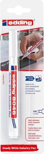 Permanentní bílý popisovač Edding 8046 Ready, blistr