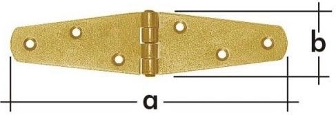 Trojúhelníkový splétaný závěs 200 × 40 × 2 mm, žlutě pozinkovaná ocel