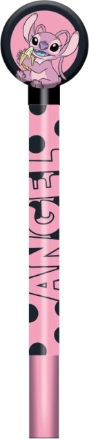 Disney dřevěný topper na tužku Stitch a Angel