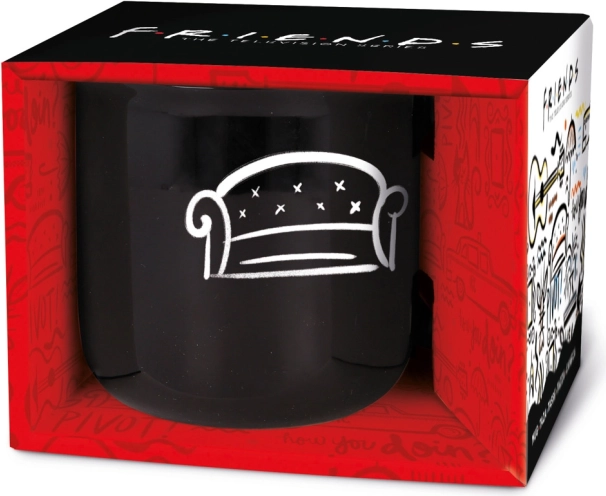 Hrnek Přátelé černý 410 ml