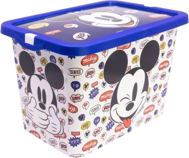 Stor úložný box s víkem Mickey Mouse