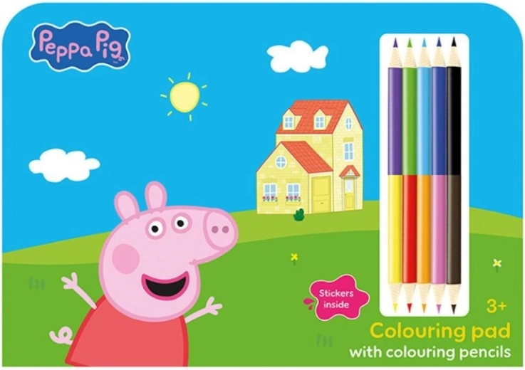 Kreslicí sada s pastelkami Prasátko Peppa