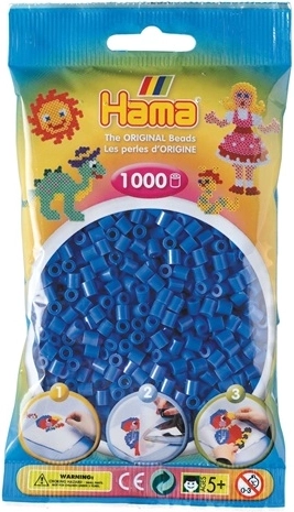 Hama midi zažehlovací korálky 1000 ks tmavě modré