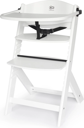 Kinderkraft jídelní židlička Enock, bílá