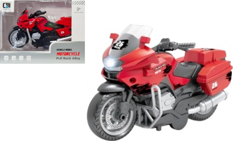 Motocykl s pohonem na setrvačník a světlem