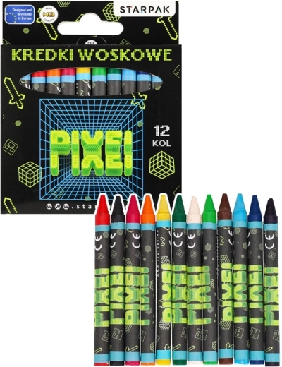 Voskovky Pixel – sada 12 barev