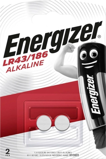 Energizer LR43/186 alkalické knoflíkové baterie 1,5 V, 2 ks