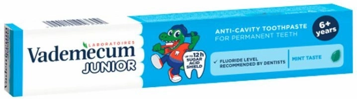 Vademecum Junior dětská zubní pasta spearmint 6+ 75 ml