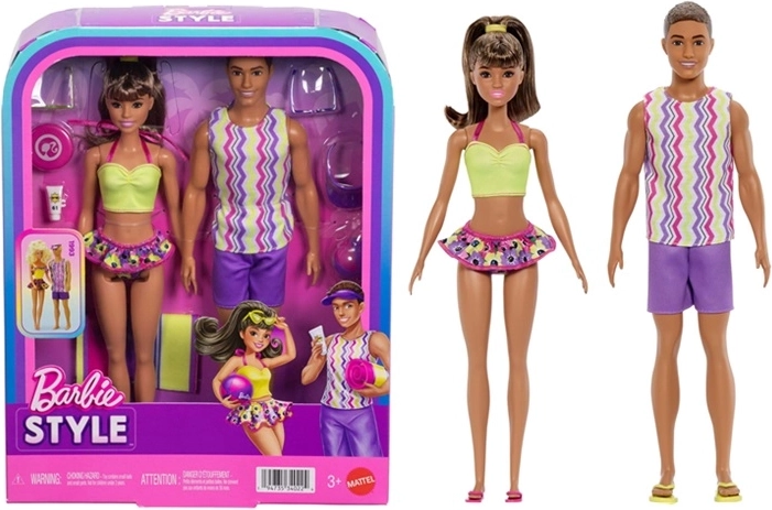 Barbie Barbie a Ken – plážová sada panenek s doplňky