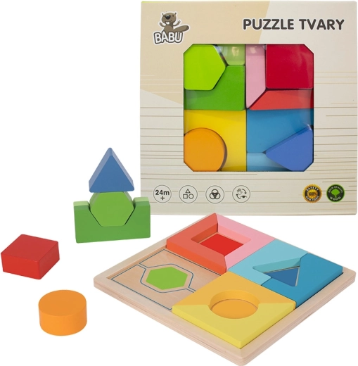 Babu dřevěné geometrické puzzle