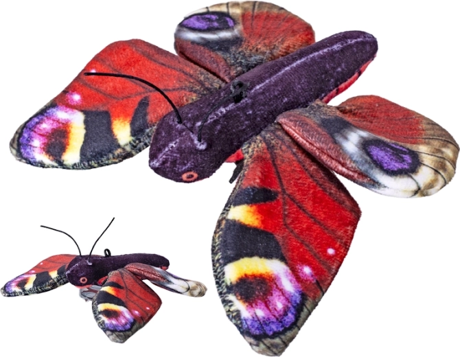 Plyšový motýl babočka admirál 14 cm