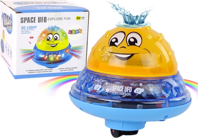 Veselý Žlutý UFO Míček se Světly a Hudbou pro Koupel