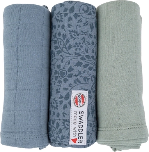 Lodger swaddler Flower tribe ocean – sada 3 kusů 70 × 70 cm