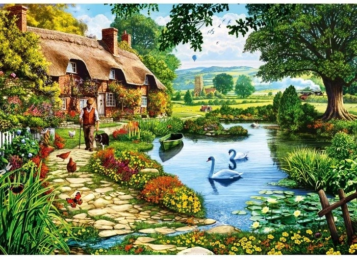 Bluebird puzzle Chata u jezera 500 dílků