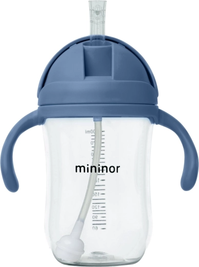 Mininor lahev s brčkem z tritanu 330 ml blue whale