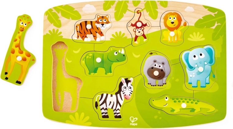 Puzzle na desce džungle