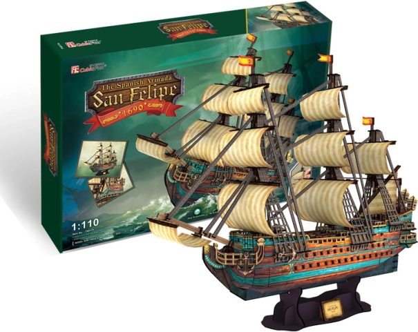 3D puzzle plachetnice San Felipe – 248 dílků