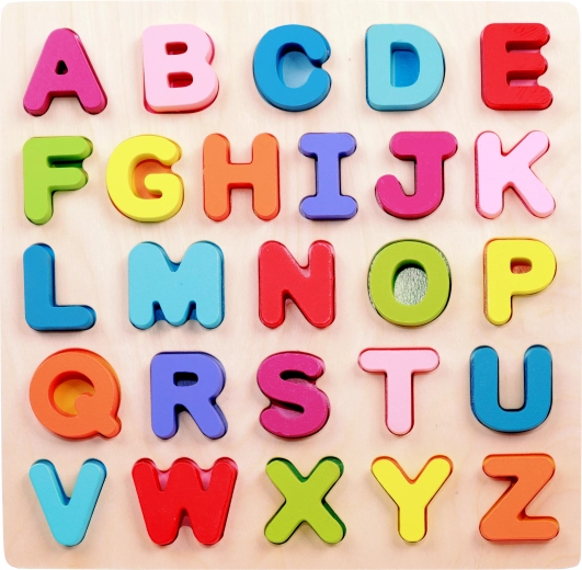 2Kids Toys vkládací dřevěné puzzle abeceda
