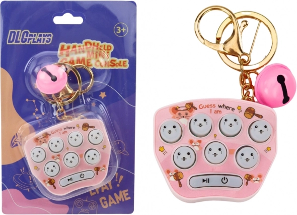 Elektronická kapesní hra přívěsek Pop It růžová