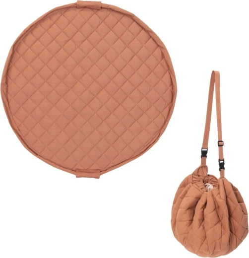 Play&Go Noomad soft organická hrací deka a vak na hračky tawny brown