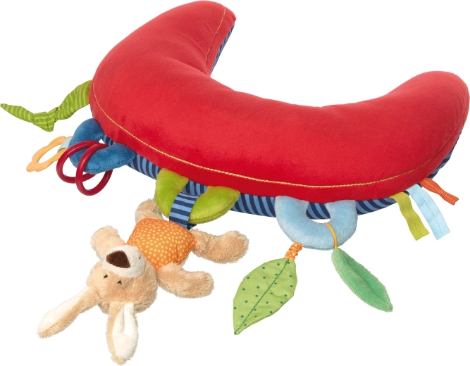 Sigikid polštářek na bříško s aktivitami a chrastítkem 37 cm