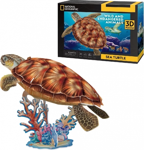 3D puzzle NATIONAL GEOGRAPHIC mořská želva – 31 dílků