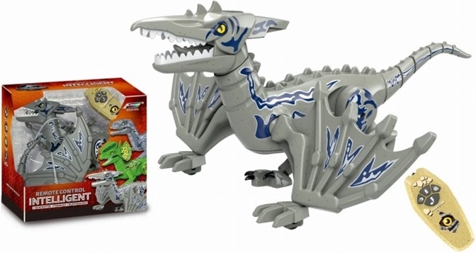 Dálkově ovládaný dinosaurus s křídly šedý