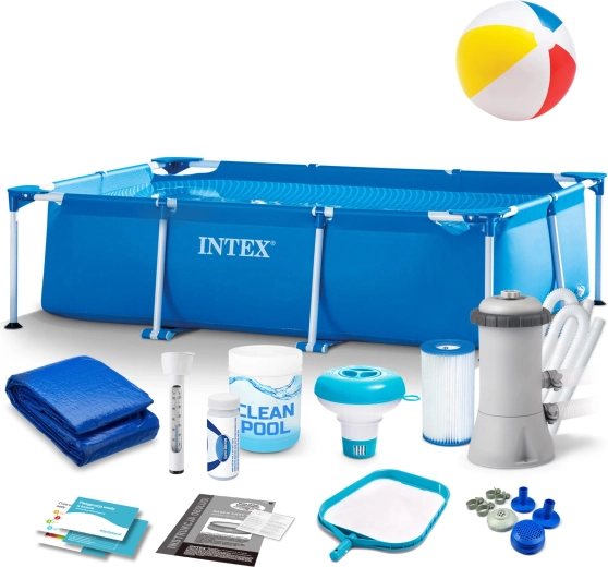 Zahradní rámový bazén 220 × 150 × 60 cm set 16v1 INTEK