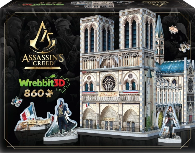 3D puzzle Assassin's Creed Unity: Katedrála Notre-Dame 860 dílků