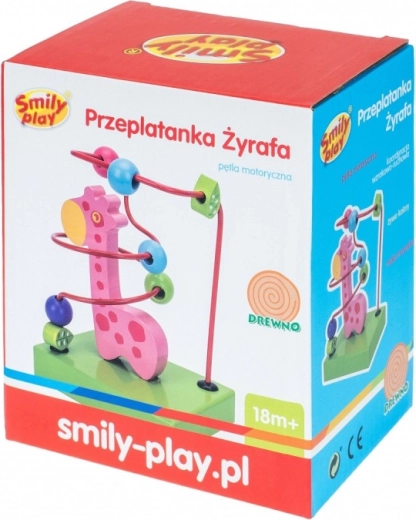 Dřevěné provlékací bludiště Žirafa SMILY