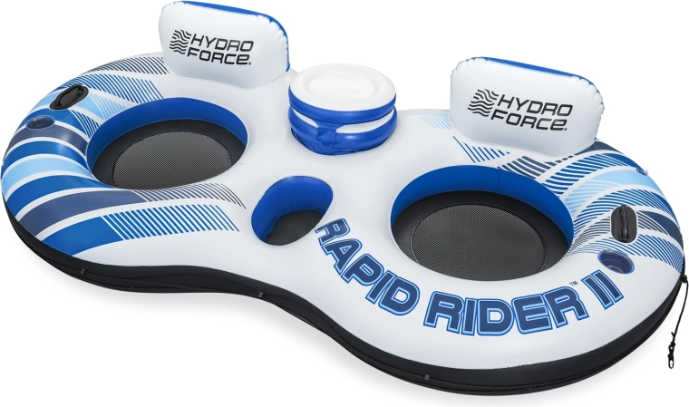 Nafukovací dvojkřeslo do vody HYDRO-FORCE RAPID RIDER II se síťovanými sedáky 240 × 122 cm