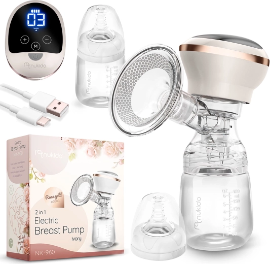 Elektrická třífázová odsávačka mateřského mléka Nukido